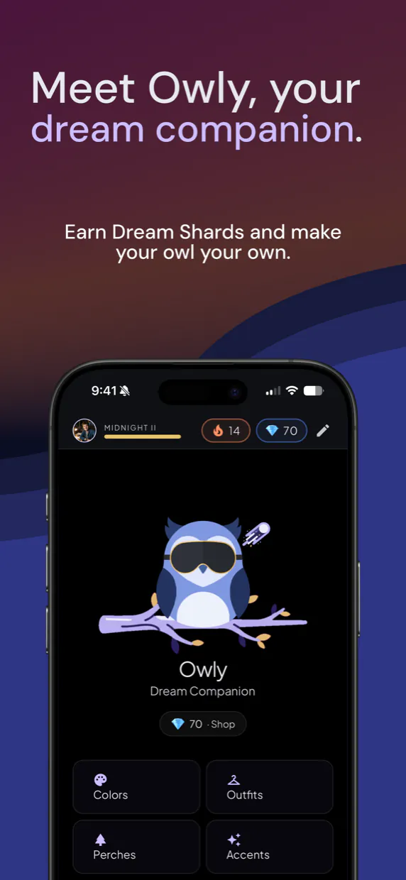 Meet Owly, your dream companion, dressed up with colors, outfits, perches and accents.